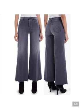 MOTHER The Tomcat Roller
Frayed Wide Leg Jeans in Dancing in the Moonlight